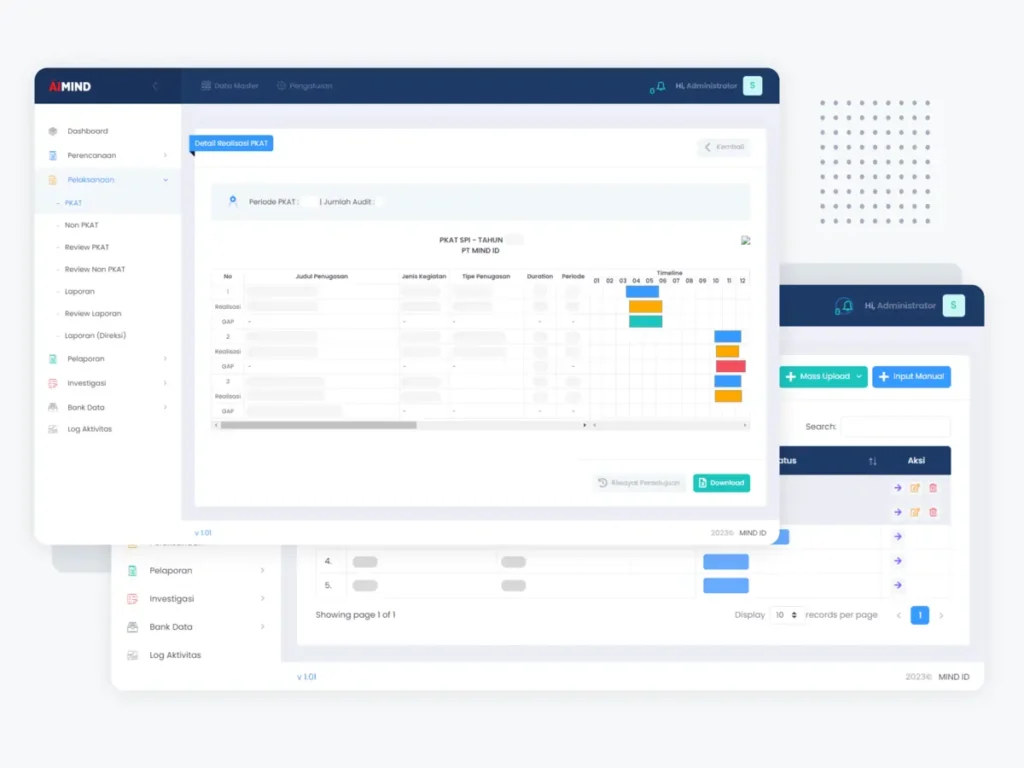contoh aplikasi audit internal dari Audithink