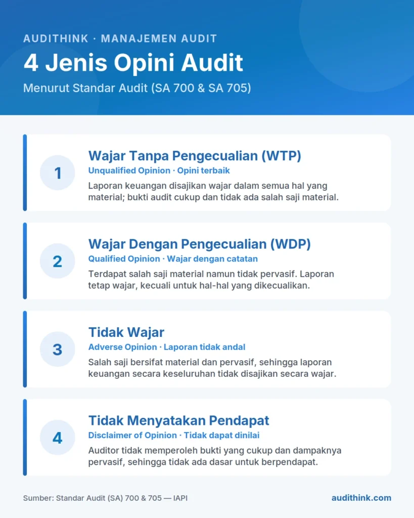 4 types of audit opinions