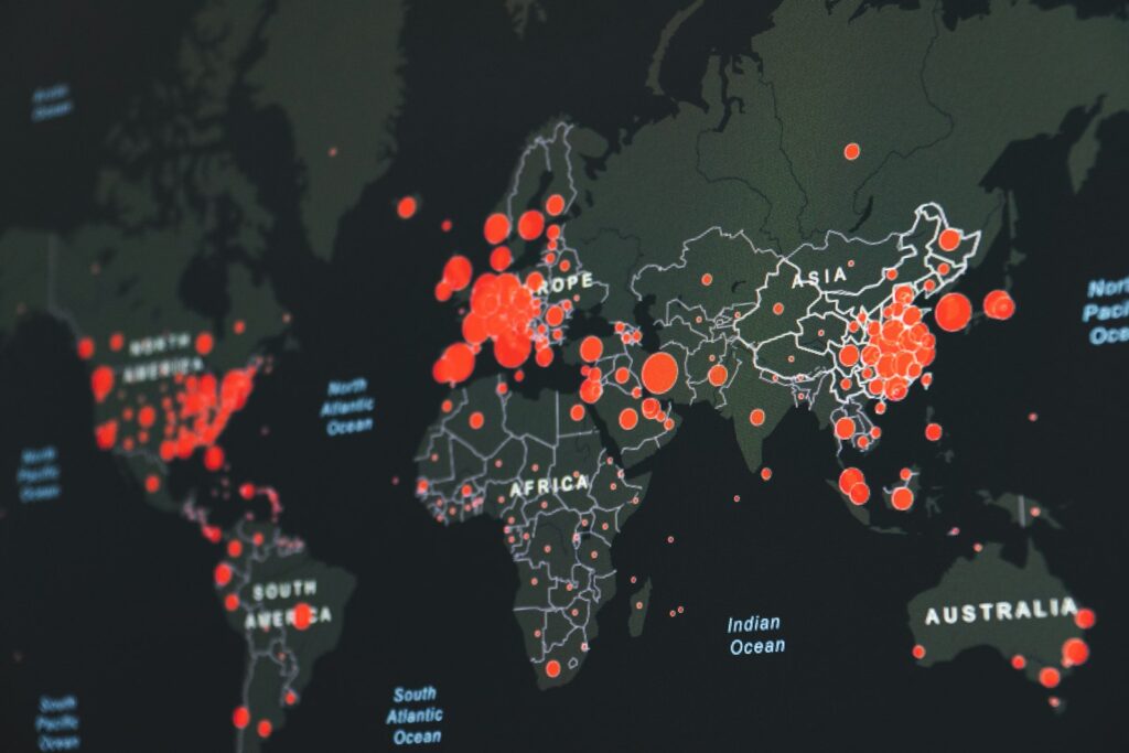 Map of data center locations for data residency
